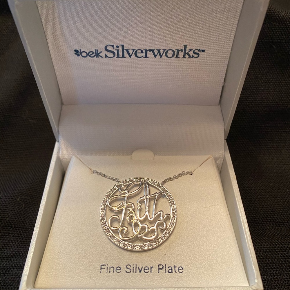 Faith - Belk Silverworks Silver Plate Necklace